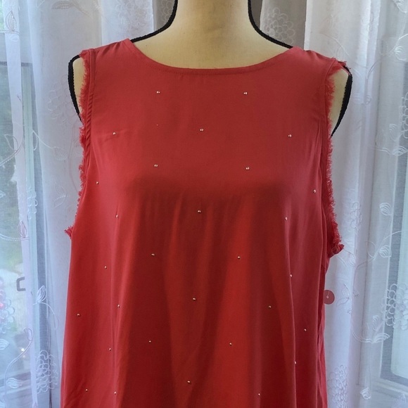 🎄 Jordache orange short  sleeved blouse NWT SZ L - Picture 1 of 9